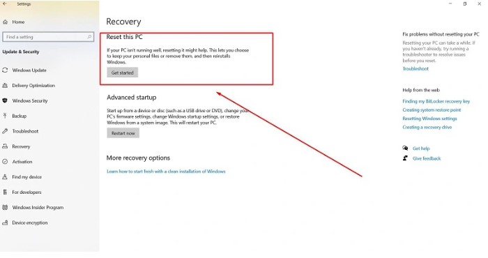 Reset laptop dell win 10-1